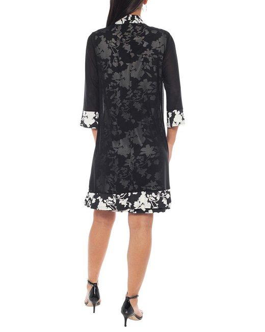 Marina Black Printed Mini Dress