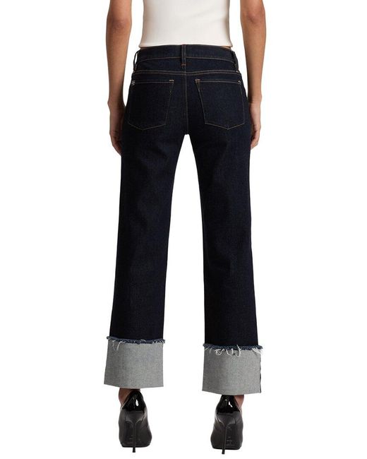 Alice + Olivia Black Abilene Ultra Low-Rise Skinny Jean