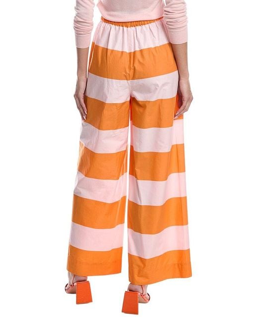 Marimekko Orange Taittua Galleria Wide Leg Pant