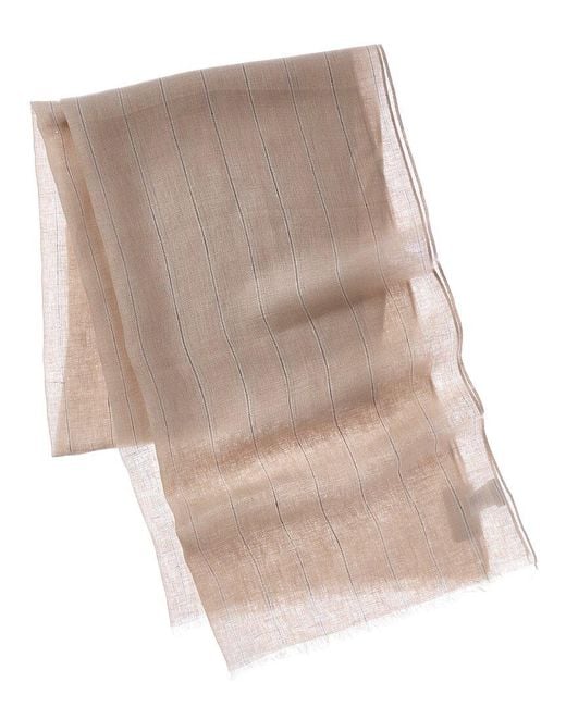 Brunello Cucinelli Natural Linen-Blend Scarf