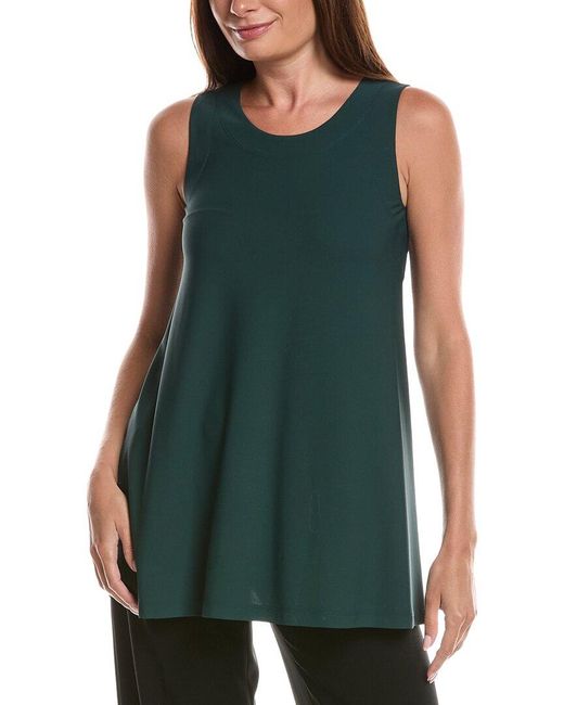 Lafayette 148 New York Green Scoop Neck Tank Top