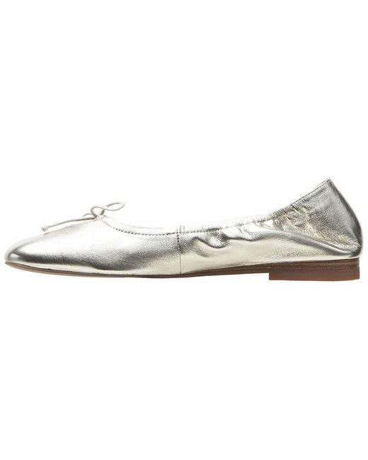 Linea Paolo White Mila-L Leather Flat