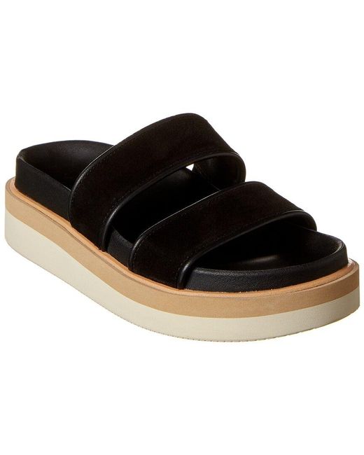 Vince Jenita Coco Sport Suede Sandal in Black - Lyst
