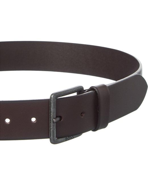 Boss Brown Jeeko Leather Belt for men