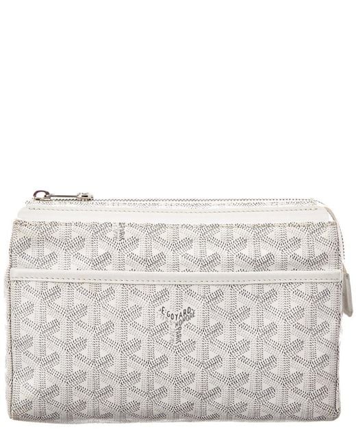 Goyard White Ine Canvas Miroir Pm Cosmetic Pouch | Lyst