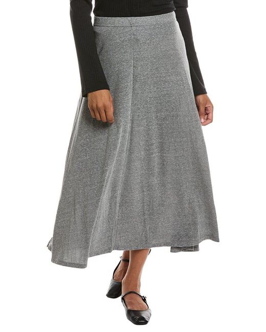 PERFECTWHITETEE Gray Liza Slub Jersey Circular Skirt