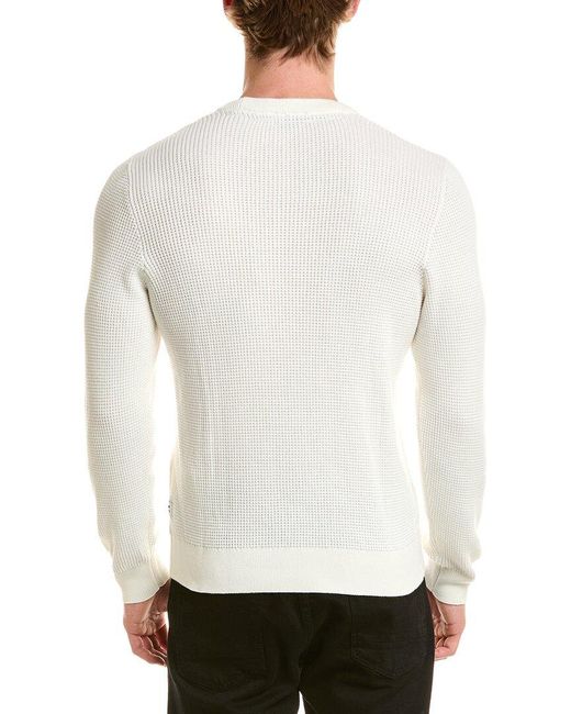 Gas White Crewneck Sweater for men