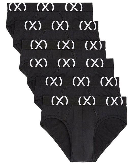 2xist Black 2(X)Ist Set Of 6 Sport Brief for men