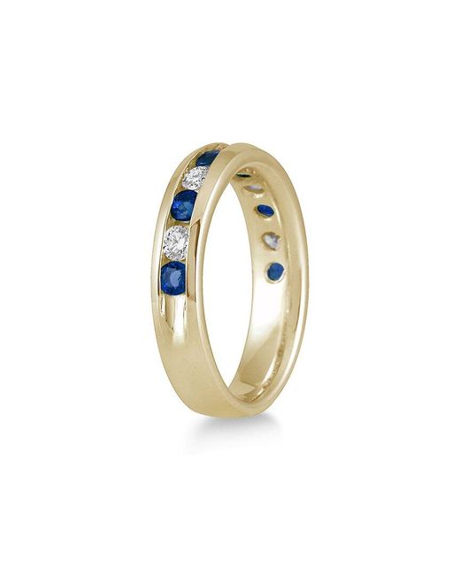 Gem Spark White 14k 1.18 Ct. Tw. Diamond & Sapphire Ring