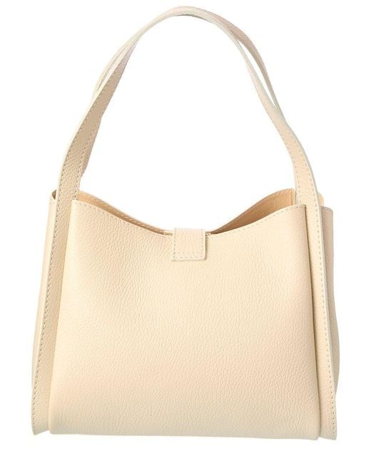 Isabella Rossetti Natural Talia27 Leather Shoulder Bag