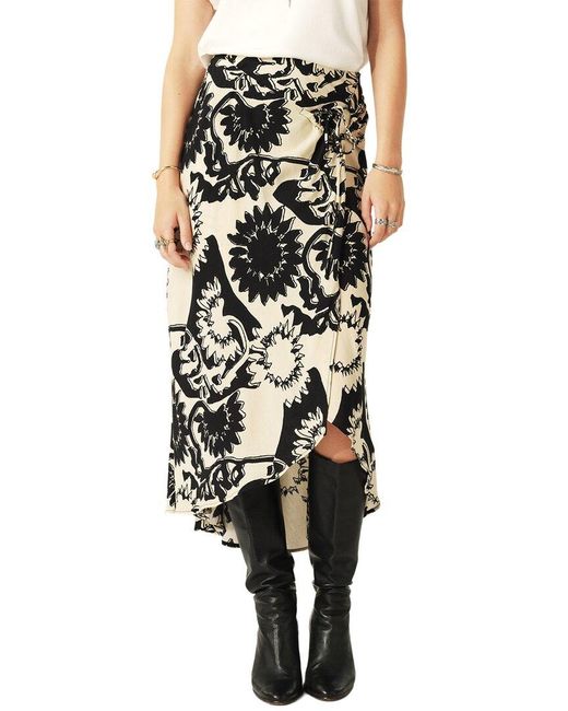 Ba&sh Black Jupe Fybo Midi Skirt