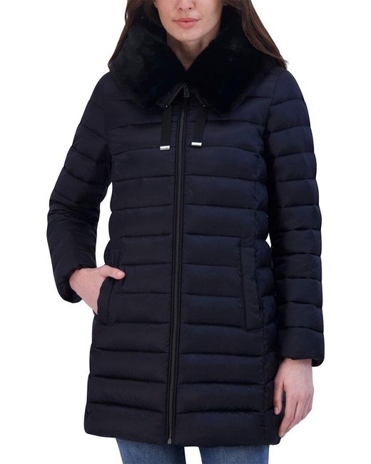 Tahari Blue Puffer Jacket