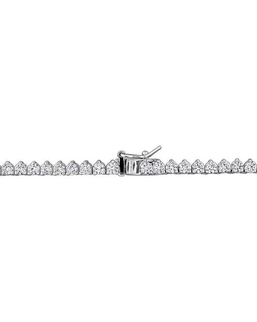 Rina Limor Blue 22.25 Ct. Tw. Lab-Grown And Sapphire Graduated Tennis Necklace