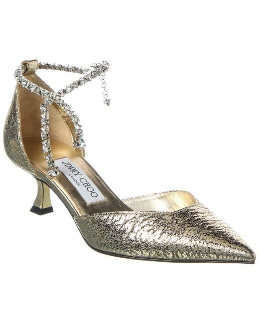 Jimmy Choo Metallic Stevie 50 Leather Pump