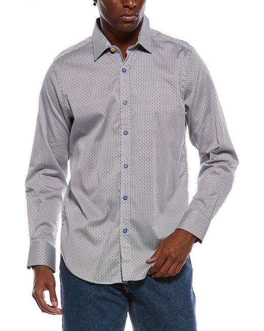 Robert Graham Blue Caveda Woven Shirt for men