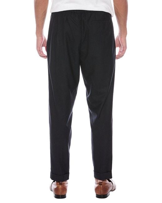 Reiss Black Brighton Pleated Relaxed Trouser for men