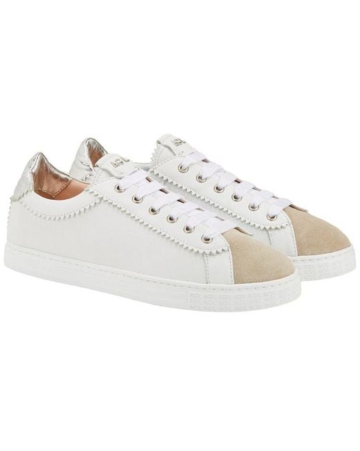 Agl Attilio Giusti Leombruni White Sade Leather Sneaker