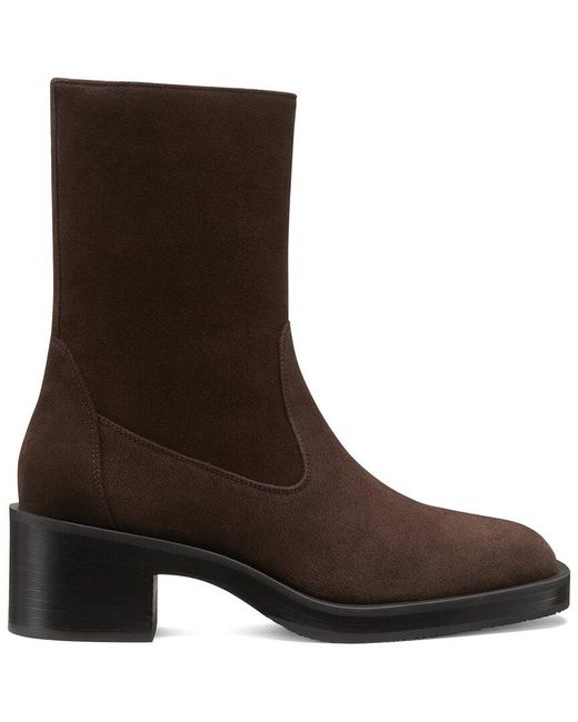 Stuart Weitzman Brown Kaia Suede Bootie