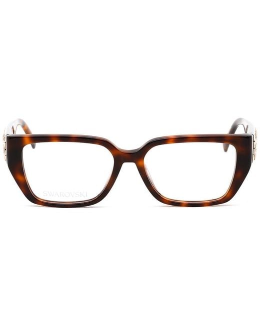Swarovski Brown Square Optical Frames