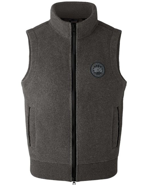 Canada Goose Gray Mersey Fleece Wool-Blend Vest for men