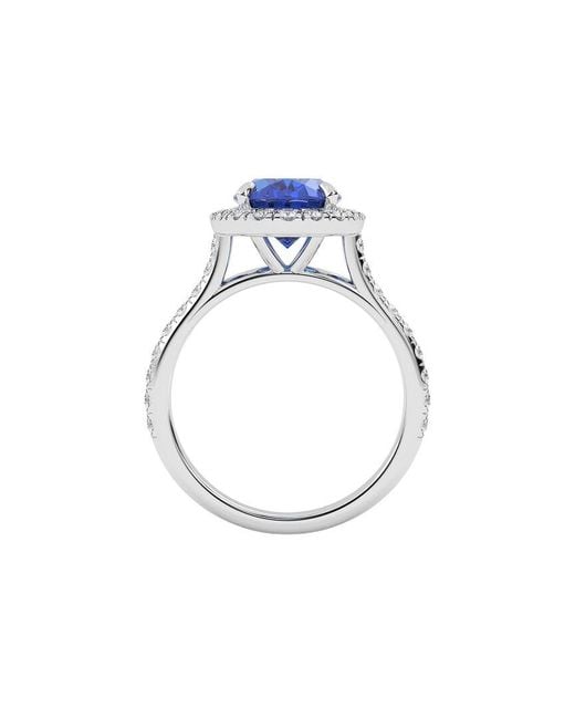 VOWE Blue 14K 3.50 Ct. Tw. Lab-Grown Diamond & Lab-Grown Sapphire Ring