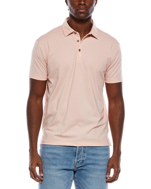 Vintage 1946 Blue Pinweave Hybrid Stripe Polo Shirt for men
