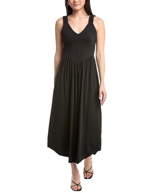 Nation Ltd Black Celine Midi Dress
