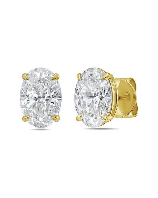 Diana M Metallic Diana M. 14K 5.00 Ct. Tw. Lab-Grown Diamond Earrings