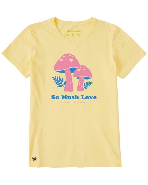 Life Is Good. Yellow Crusher T-Shirt