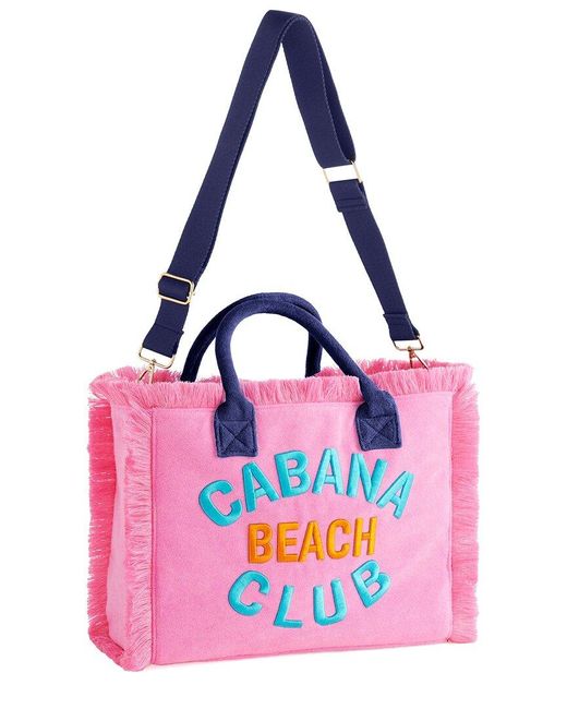 Shiraleah Purple Cabana Beach Club Tote