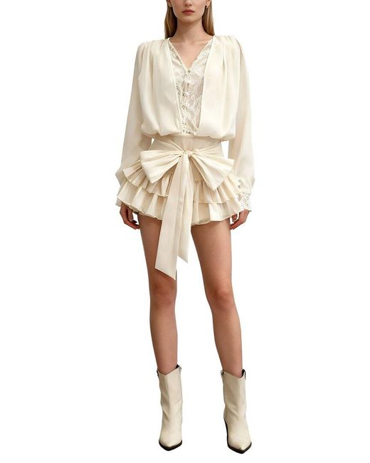 COLON DIANA Natural Mini Dress