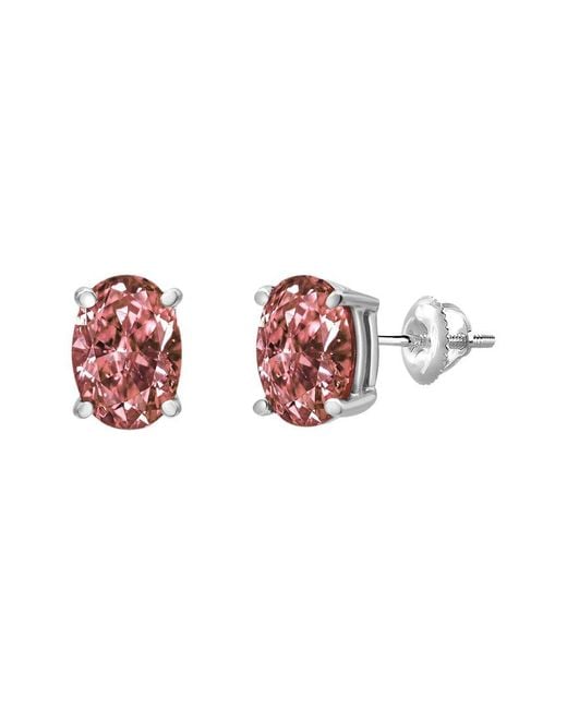 Haus of Brilliance Pink 14K 1.09 Ct. Tw. Lab-Grown Diamond Stud Earrings