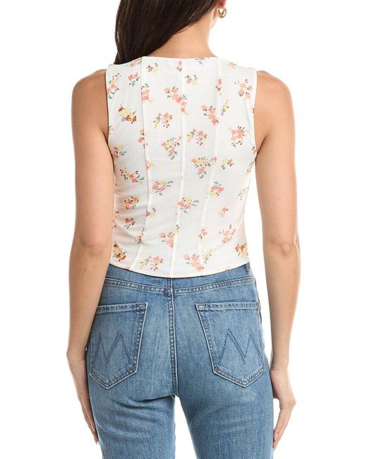 AFRM Blue Ivara Corset Tank