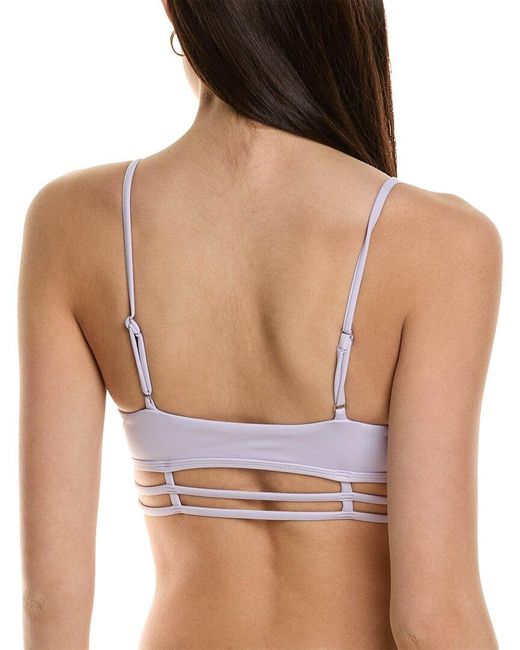 Jonathan Simkhai Blue Eunice Strappy Solid Bikini Top