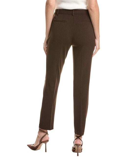 Tahari Brown Slim Leg Ankle Pant