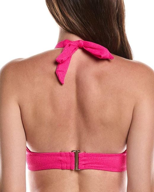 Anne Cole Pink Halter Tie Back Neck Top