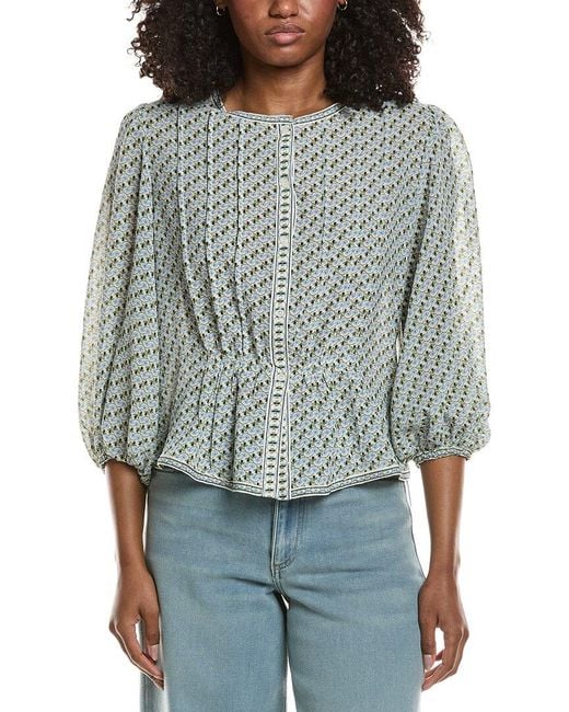 Max Studio Gray Peplum Top