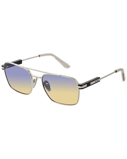 Prada Blue 56Mm Sunglasses for men