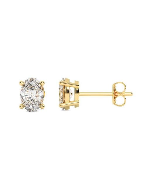 Lab Grown Diamonds Metallic 14K 1.00 Ct. Tw. Lab-Grown Diamond Earrings