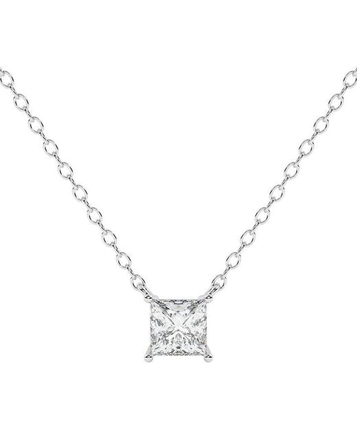 Lab Grown Diamonds Metallic 14K 0.25 Ct. Tw. Lab-Grown Diamond Necklace