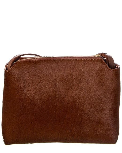 Khaite Brown Lina Medium Haircalf Crossbody