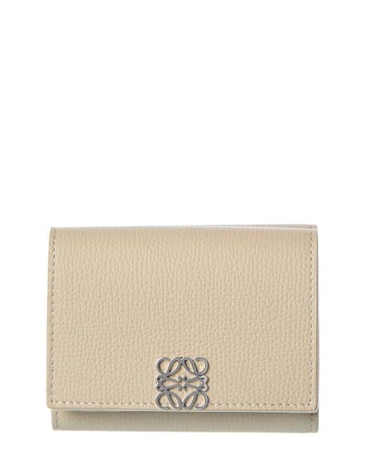Loewe Natural Anagram Leather Trifold Wallet