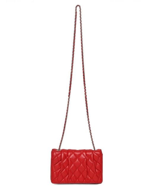 Walter Baker Red Addison Flap Leather Shoulder Bag
