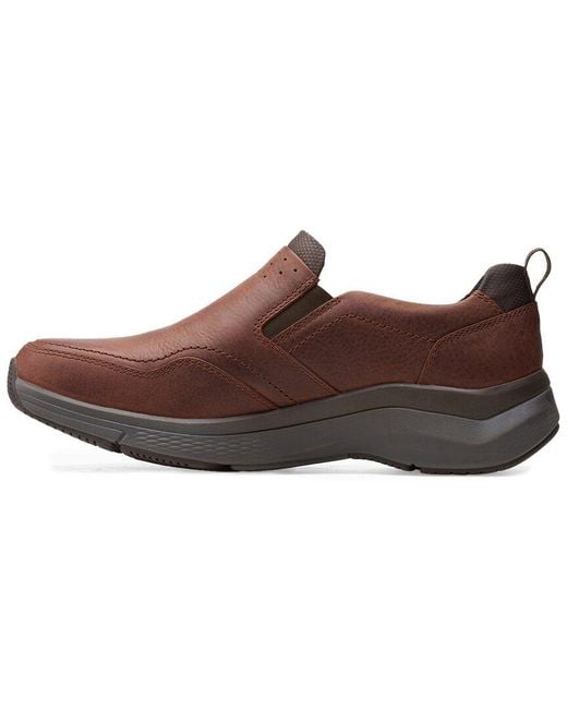 Clarks Brown Wave2.0 Edge Leather Shoe for men