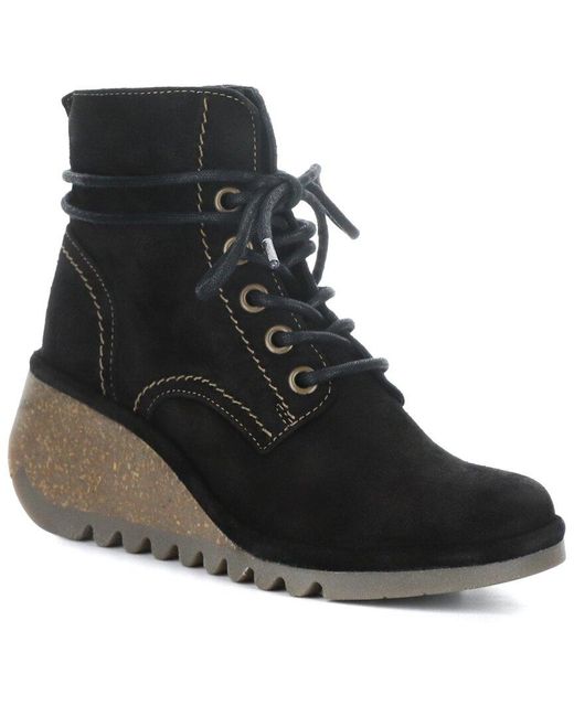 Fly London Black Nero Suede Boot