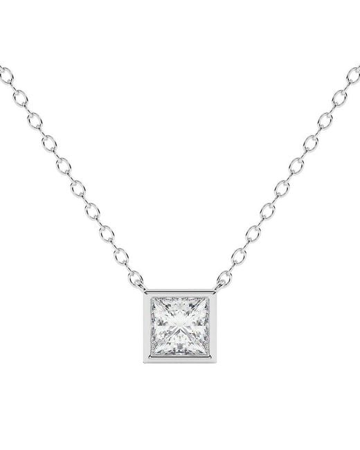 Lab Grown Diamonds Metallic 14K 0.75 Ct. Tw. Lab-Grown Diamond Necklace
