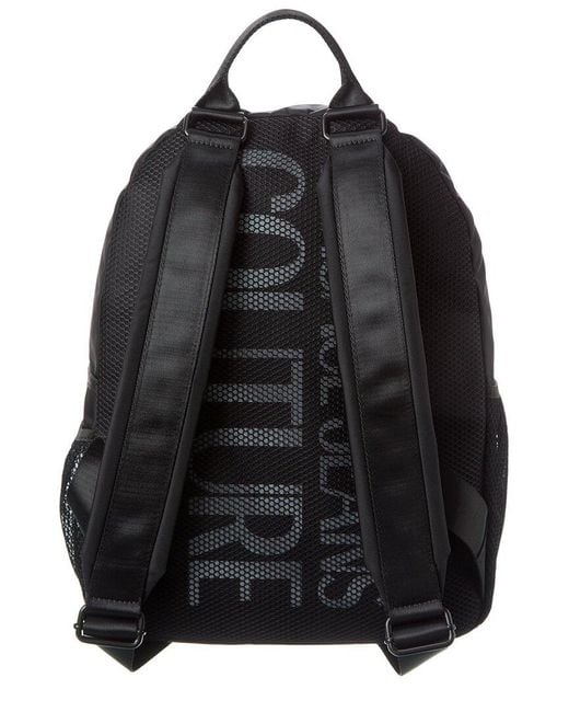 Versace Black Range Box Logo Backpack for men