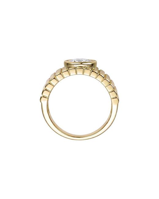 Genevive Jewelry Metallic Rachel Glauber 14K Plated Cz Ring