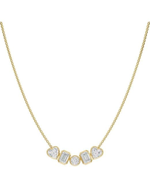 Lab Grown Diamonds Metallic 18K Over 5.12 Ct. Tw. Lab-Grown Diamond Necklace