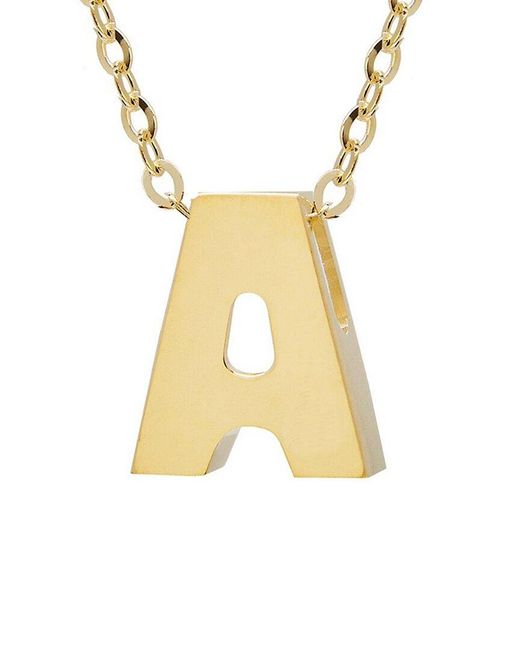 Jane Basch 14k Block Initial Necklace a z in Metallic Lyst Canada